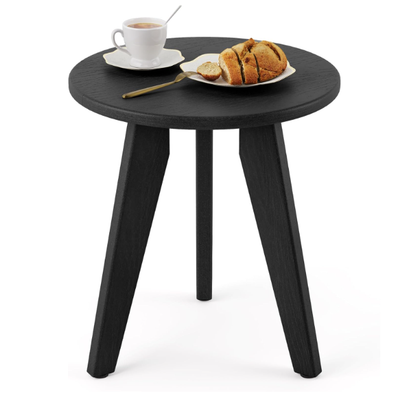 Outdoor Side Table, Small Round Side Table Weather-Resistant, Outdoor Side Tables for Patio, Porch, Deck, End Table for Plant Stand, Living Room, Bedroom